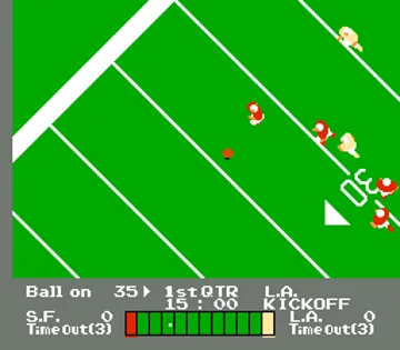 NES Play Action Football (USA) screen shot game playing